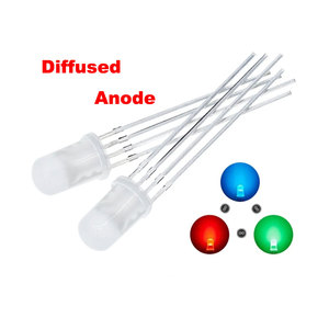 5mmRGBLEDコモンアノード4ピンラウンド拡散LEDダイオード赤緑青RGBLED - Product Image 1