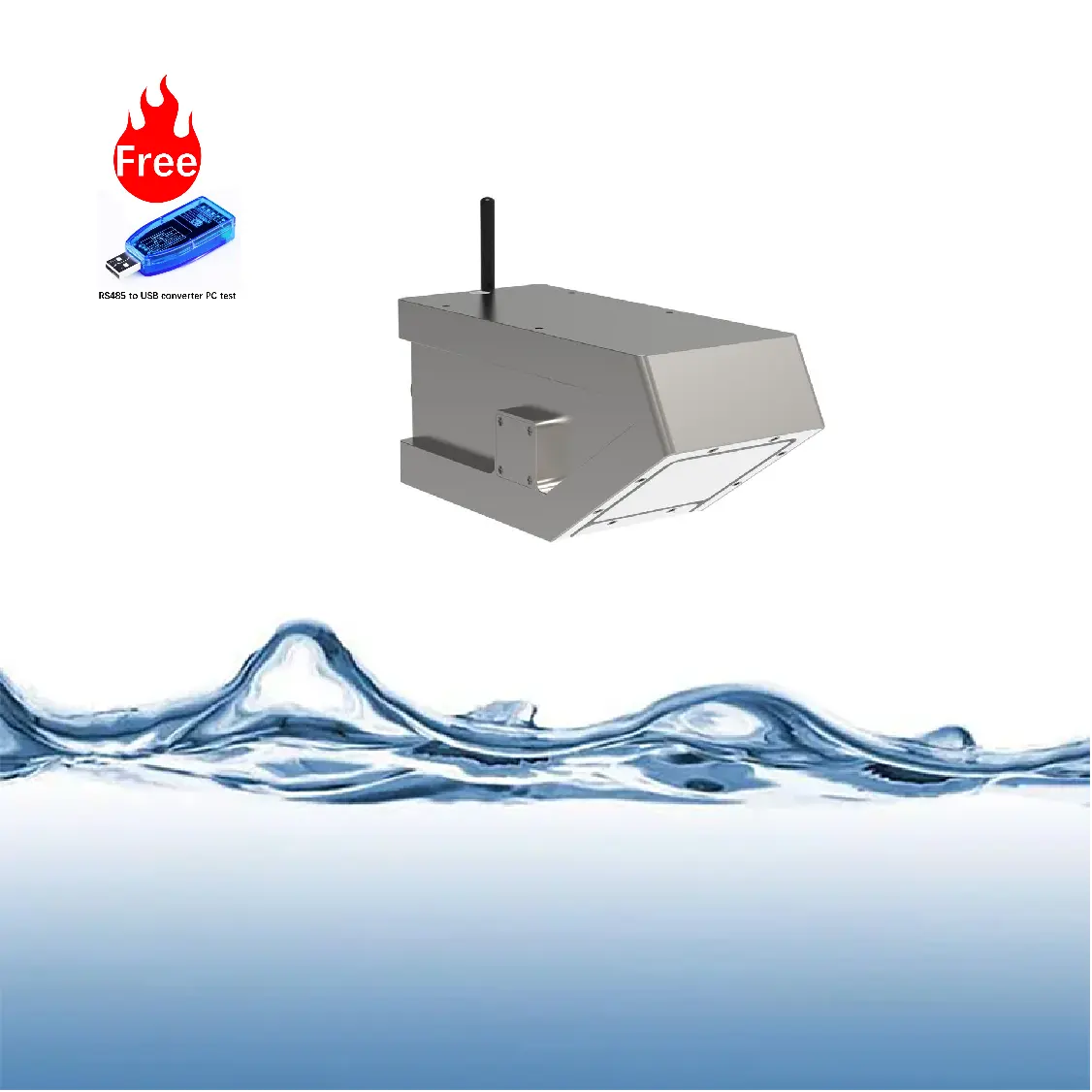 3 en 1 tubería subterránea canales de canal abierto y ríos tipo Radar nivel de agua ultrasónico velocidad medidor de flujo de agua Sensor de velocidad