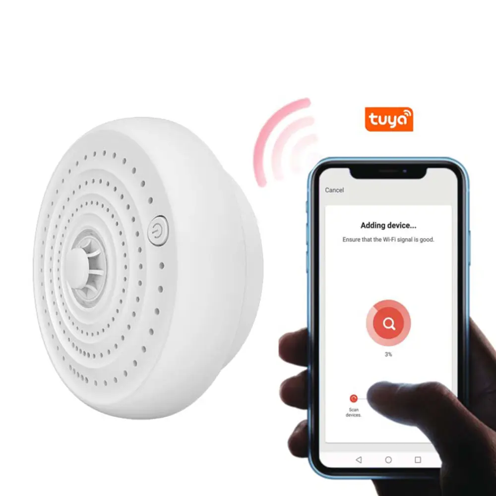 Tuya WiFi Vaping Detector PM2.5 Smoke Detector for Home/School with Temperature and humidity detection