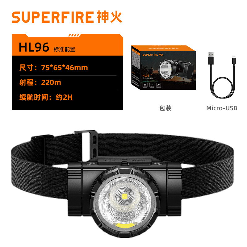 The HL962W has a battery life of approximately 2 hours.