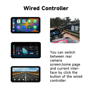 AlienRider M2 Pro Navegador multifuncional para motocicleta CarPlay Android Auto Gravação Dupla Traço Cam 6 Polegada Tela Sensível Ao Toque Radar BSD