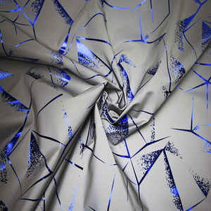 精美闪亮图案滑滑羽绒服装饰金色印花高级面料冬装 - Product Image 4