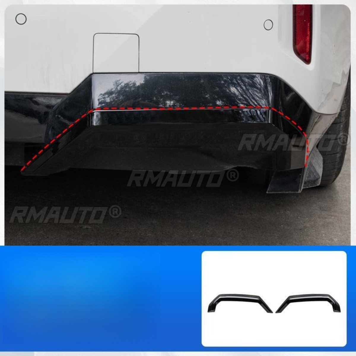 Rear Lip Trim Gloss Black