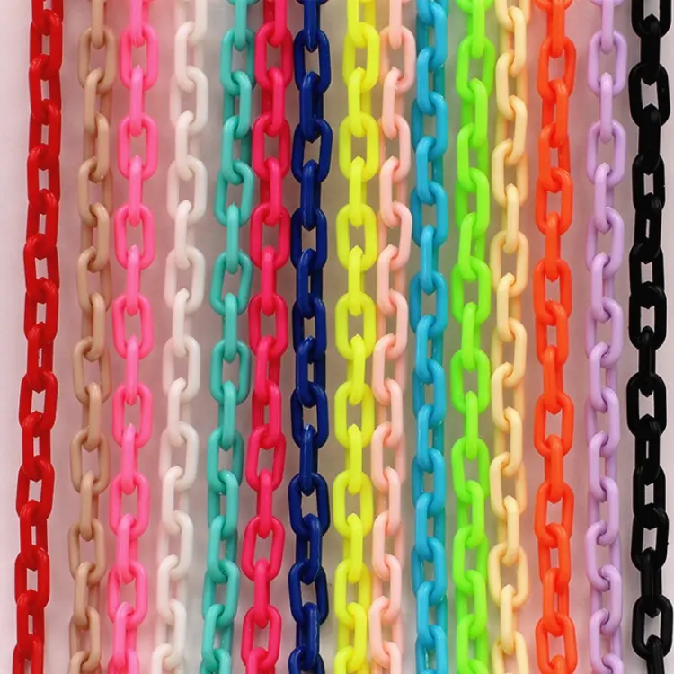 3mm multicolore sac à main halloween enfants en plastique chaîne dames décoration masque lien chaîne