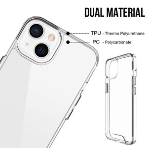 Apple iPhone 13 /13 ProMaxハイブリッドケース用透明薄型耐衝撃携帯電話TPUPCバックカバースペースケース - Product Image 3