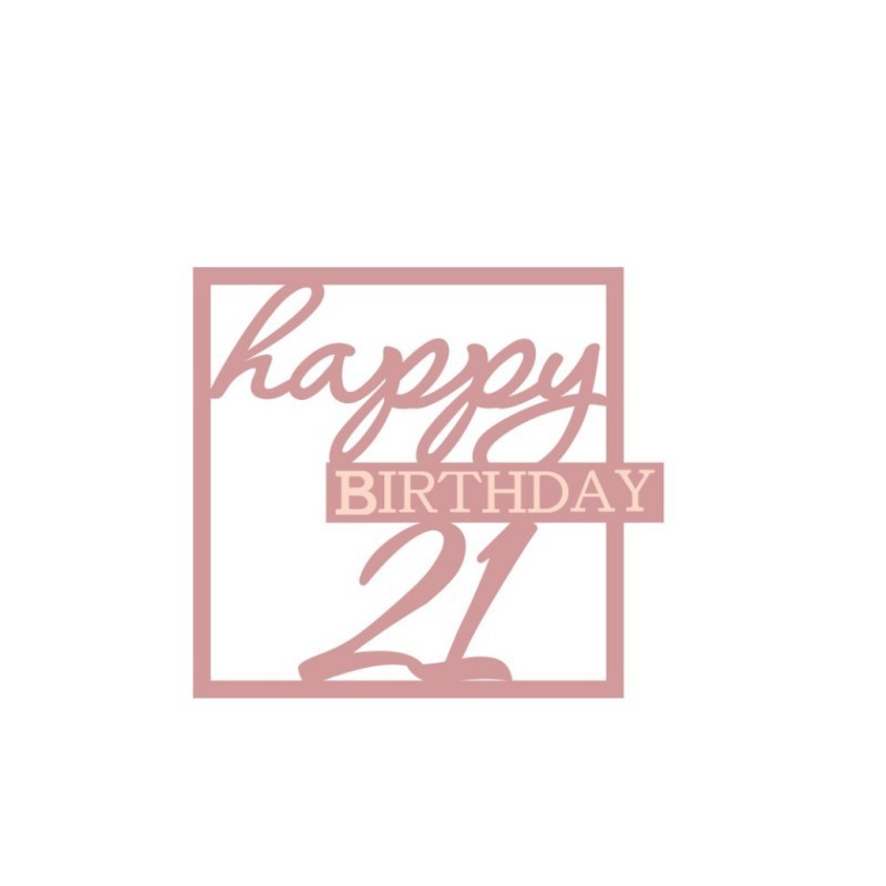 Buon 21 ° compleanno oro rosa