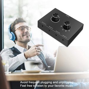 4 Ports 3.5mm Stereo <strong>Audio</strong> Switcher 4 Way Stereo <strong>Audio</strong> Selector 4 <strong>Input</strong> <strong>1</strong> <strong>Output</strong> /<strong>1</strong> in 4 Out <strong>Audio</strong> <strong>Splitter</strong> with Volume Control