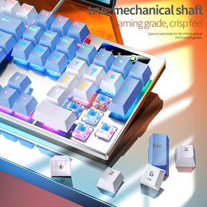 Teclado mecánico con cable de Metal ZK3, 87 teclas, 104 teclas, RGB, luminiscente, Accesorios de ordenador, juego de bloques de Color, Teclado mecánico - Product Image 4