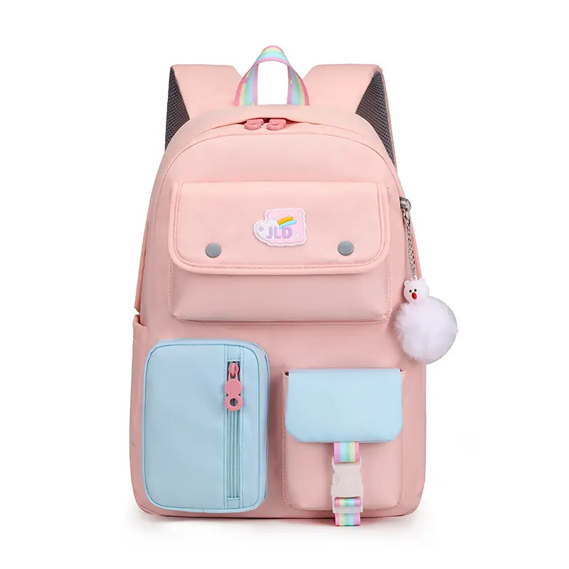 Grands sacs à dos rose pour enfants, joli sac d'école, modèle tendance, vente en gros, collection 0903, 2021