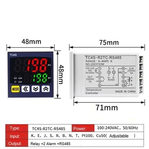 TC4S RS485 <strong>SSR</strong> Relay Dual <strong>Output</strong> Multiple Input Digital Intelligent <strong>PID</strong> <strong>Temperature</strong> <strong>Controller</strong> - Product Image 2