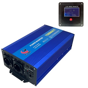 E-LION 1500W纯正弦波逆变器DC12V或24v输入到交流230V 50hz输出，带USB和LCD远程显示。 - Product Image 1