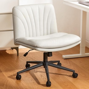 Confortável Cruz Legged Ampla Armless-Office <span class=keywords><strong>Desk</strong></span> Chair giratória <span class=keywords><strong>Computer</strong></span> Task Cadeiras para Home Make up Small Space Bed Room Rosa