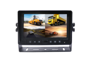 Monitor Digital de 7 pulgadas Entrada de 2-4 vías con soporte de pantalla TFT Cámara frontal y inversa para autobús Camión RV Remolque Van - Product Image 2