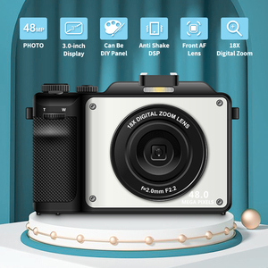 3 inç ekran 18X dijital Zoom kompakt kaydedici Vlogging kameralar ile 48MP otomatik odaklama 4k Video kamera - Product Image 4