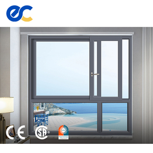 Ventana corredera lateral estrecha con tendedero, persianas eléctricas integradas, ventanas corredizas de vidrio de aluminio - Product Image 2