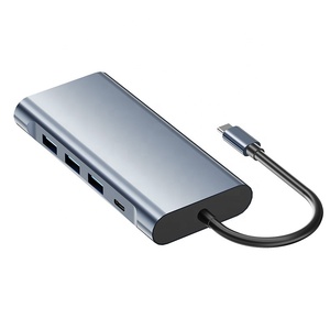 Docking Station VGA HDMI Hub Type-C/M 11 in 1 USB 3.0 Type-c Multiport Data Video <strong>Audio</strong> <strong>Output</strong> <strong>Computer</strong> Adapter SD Card Reader - Product Image 2