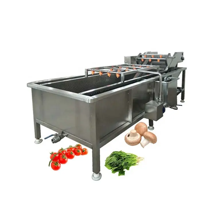 Machine à laver à bulles de fruits et légumes industriels de haute qualité laveuse automatique de légumes à feuilles fraîches en acier inoxydable