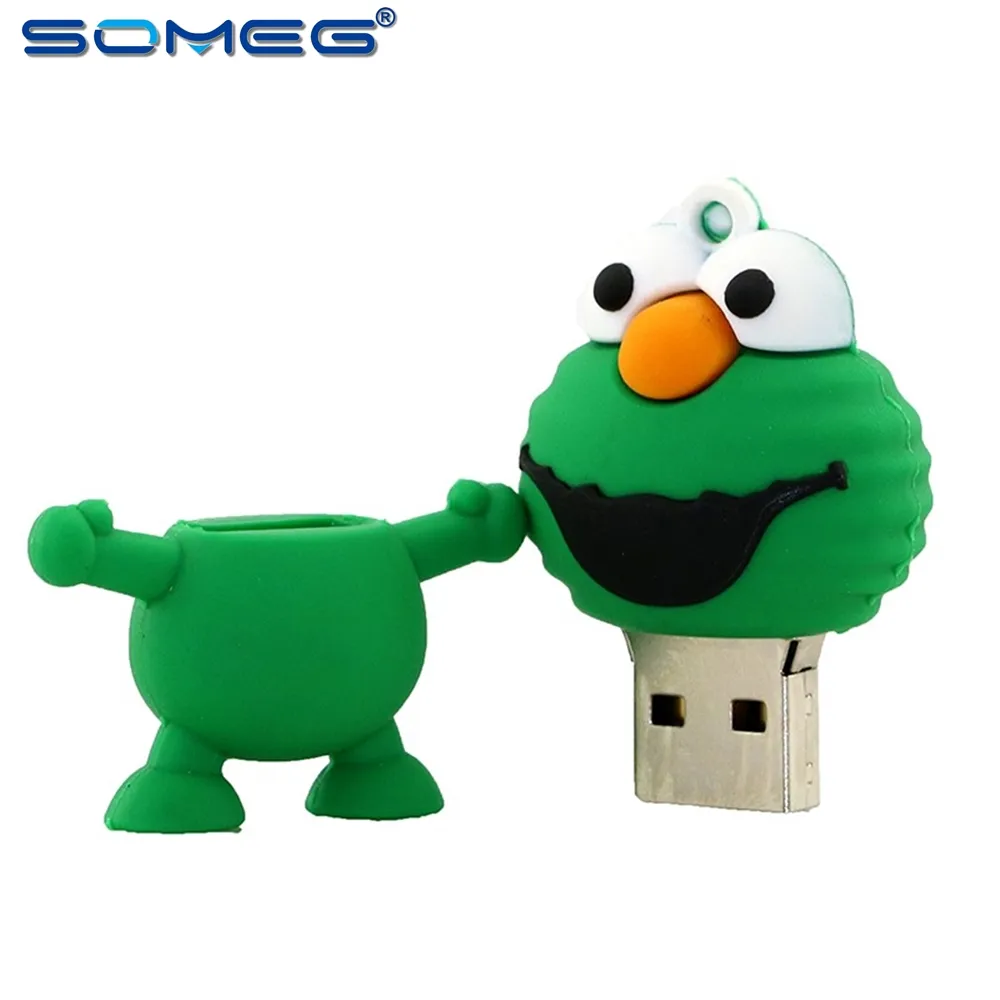 USB Flash Cartoon Mini Sesame Street Pen Drive 4GB 8GB 16GB 32GB 64GB 128GB Memory Stick capacità reale Pendrive regali