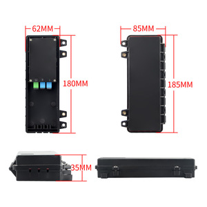 Caja de fibra óptica ABS negra 1x2, caja de terminación de fibra óptica PLC FTTH montada en la pared, conectores LC/SC/FC utilizados para redes IP/TCP - Product Image 2