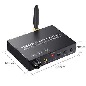 Convertidor de Audio Digital a analógico DAC Bluetooth de 192KHz, receptor transmisor Bluetooth HD con aptX de baja latencia para auriculares HDTV - Product Image 5