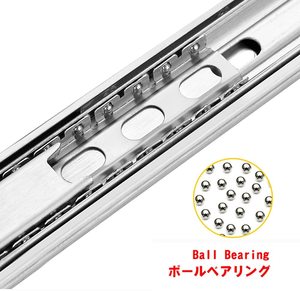 Heavy-Duty 53 Mét thép không gỉ ba phần RV ngăn kéo theo dõi trượt công nghiệp tỷ lệ tải 125kg cho nhà bếp ăn uống ngoài trời phòng tập thể dục - Product Image 2