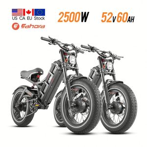 Eahora Romeo 2 52V 60Ah 2500W Retro điện Hybrid xe đạp e-xe đạp đường bụi bẩn E xe đạp Ebike leo núi chất béo lốp xe đạp điện - Product Image 2