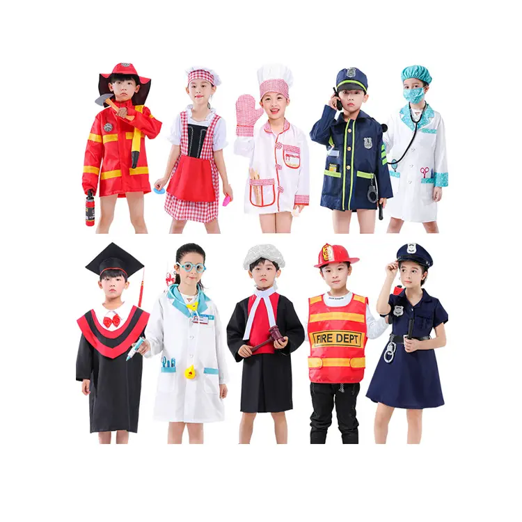 Halloween astronauta Costume Party polizia operaio edile pompiere carnevale carriera giorno bambini Performer Costume Cosplay