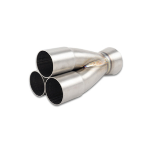 PINOMETAL Custom 1.75&quot; Inlet ID 2&quot; Merge OD 2.5&quot; Outlet 3 Into 1 Exhaust Collector <strong>Header</strong> - Product Image 2