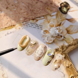 To813 2025 cứu trợ các mặt hàng nóng dính ủng hộ dễ thương Nhật Bản Phong Cách 5D nhỏ ren khung móng tay dán - Product Image 6