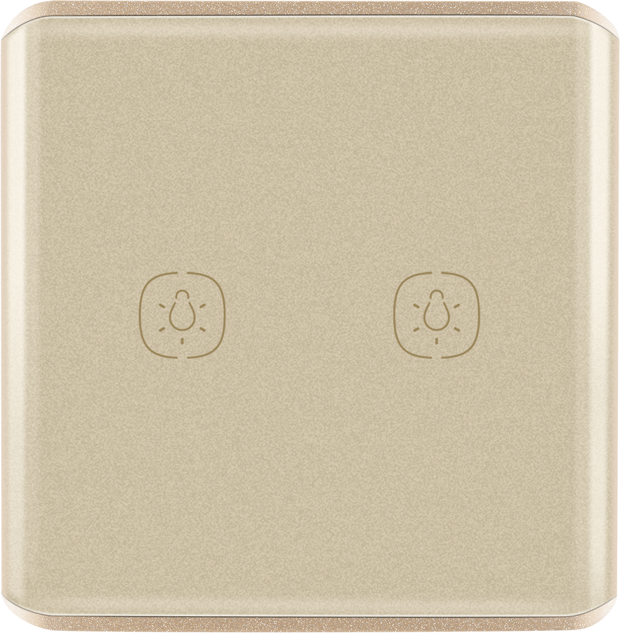 2gang Lighting switch-Gold