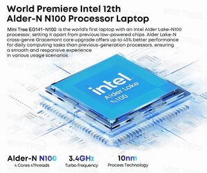 Minitree máy tính xách tay 14.1 inch 12th Gen Intel N100 IPS màn hình mini HD lpddr5 12GB 16GB RAM 1TB SSD Win10 xách tay kinh doanh máy tính xách tay - Product Image 3