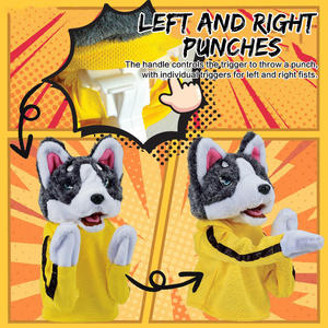 Unisex Electric Lovely <strong>Plush</strong> Boxing Dog Hand Puppets Toy Interesting B/<strong>O</strong> for Kids 11cm-30cm Height