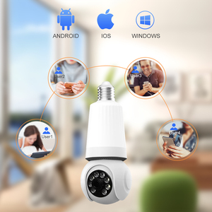 1080P WIFI 3MP Cámara IP Uso en el hogar Smart 360 Bombilla LED panorámica con seguimiento de movimiento inalámbrico para seguridad en el hogar - Product Image 4