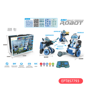EPT2.4G 3-In-1Rc macchina di programmazione di assemblaggio intelligente programmabile giocattolo educativo stelo programma Robot giocattoli per bambini