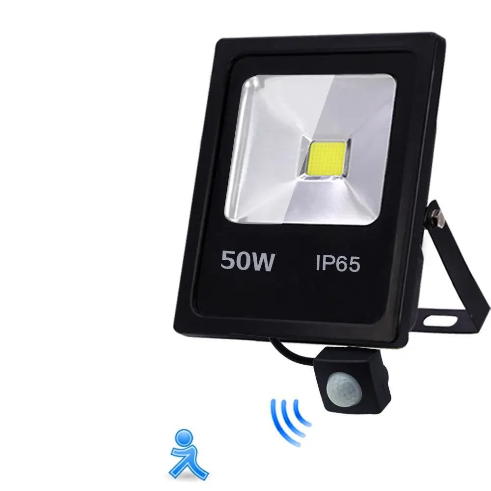 Led Flood Light Outdoor Spotlight Motion Sensor Schijnwerper 10W 30W 50W Wandlamp Reflector IP65 Waterdichte Tuin 220V Verlichting