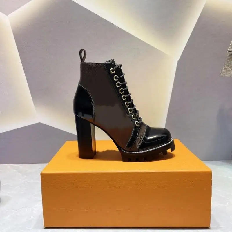 Dalesell, zapatos de lujo de tacón grueso de cuero estampado de alta calidad, botas de mujer para mujer, zapatos de marca de lujo