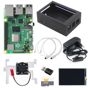 Новинка, оригинальная плата Raspberry Pi 4 с 3,5 дюймов, алюминиевый сплав, охлаждающий вентилятор, экран, 4B комплект - Product Image 1