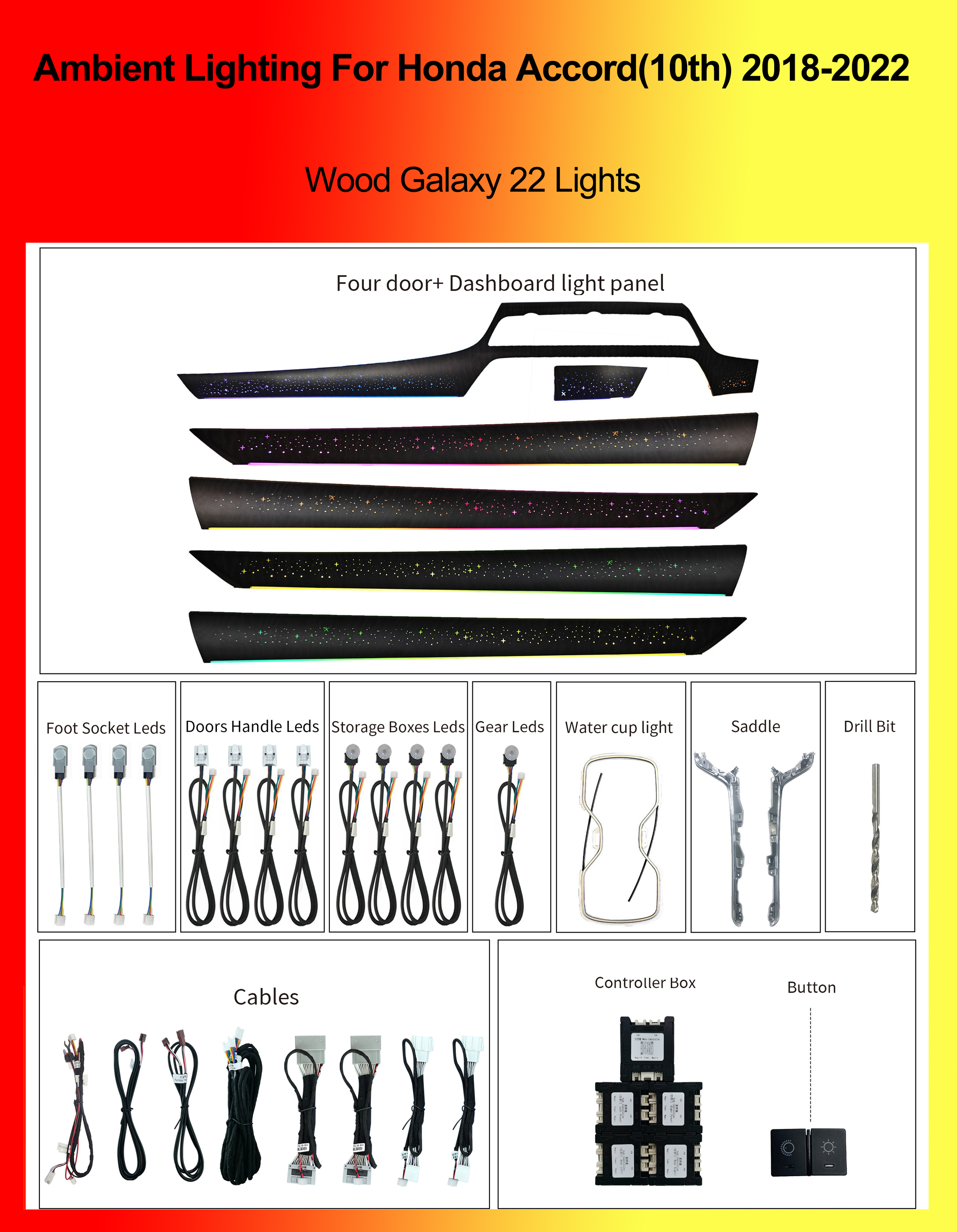 Wood Galaxy Symphony 22 Lights