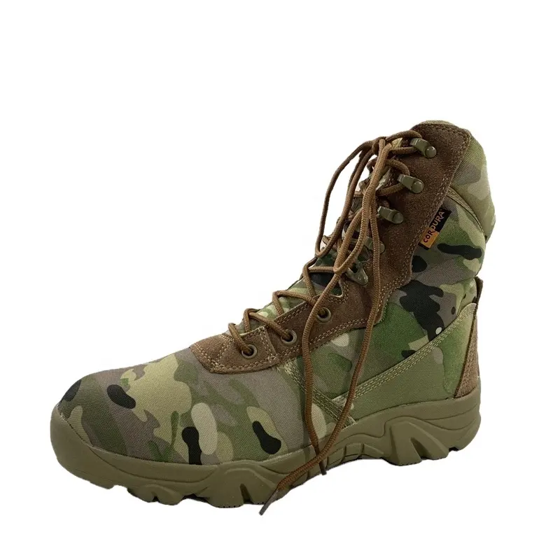 Camuflaje táctico Ranger seguridad selva exterior bota EVA cuero hombres cemento goma Original cuero ejército Pdl zapatos malla 39-46