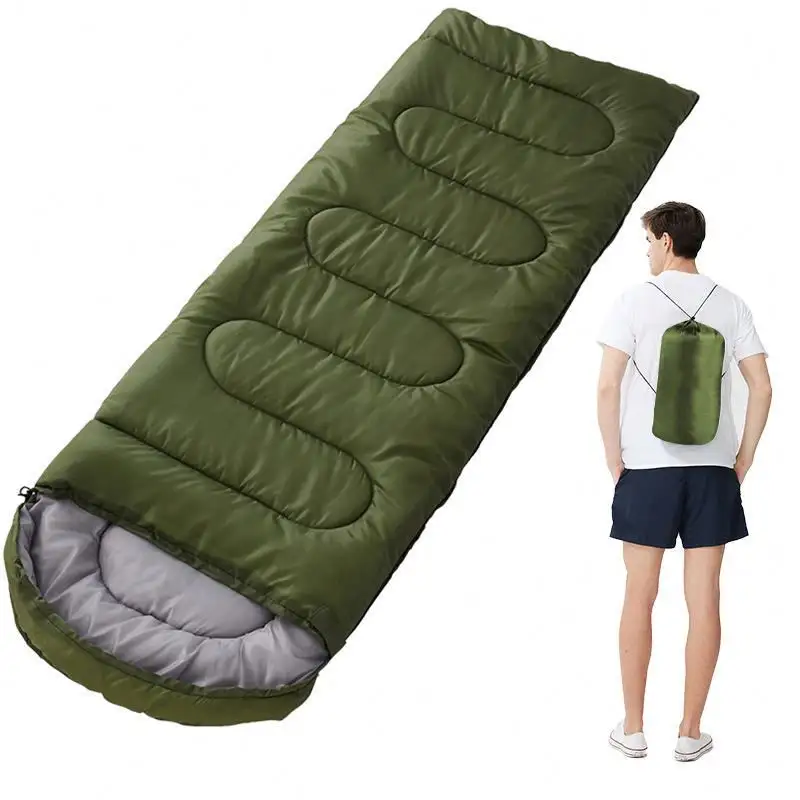 170T950g-1800g寝袋3シーズン大人の屋外厚く暖かいポータブルキャンプ寝袋防水