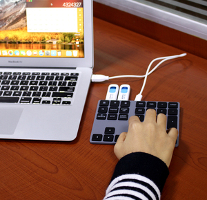 Aluminum 34 Keys Teclado Digital USB HUB Wireless <strong>bluetooth</strong> <strong>Numeric</strong> <strong>Keypad</strong> <strong>Keyboard</strong> for Tablet Laptop Desktop, PC - Product Image 3