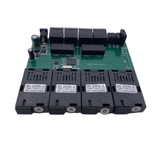 10/100M Reverse POE Fast Ethernet Glasfaser schalter 4 F2E/4 F4E Ausgang 12V Optischer Medien konverter Ethernet SC PCBA - Product Image 1