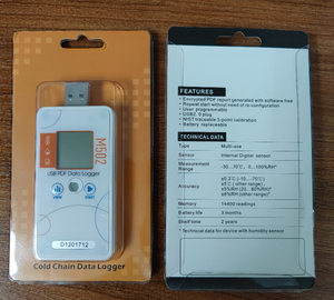 Registrador de Datos de registro de humedad y temperatura de exportación de PDF USB de pantalla LCD para farmacia fresca de cadena fría - Product Image 5