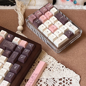 Personality Pink Message Keycaps143 <strong>Keys</strong> Cherry Profile PBT Dye Subbed Keycap for MX Switch 61/68/104/108 Mechanical Keyboard