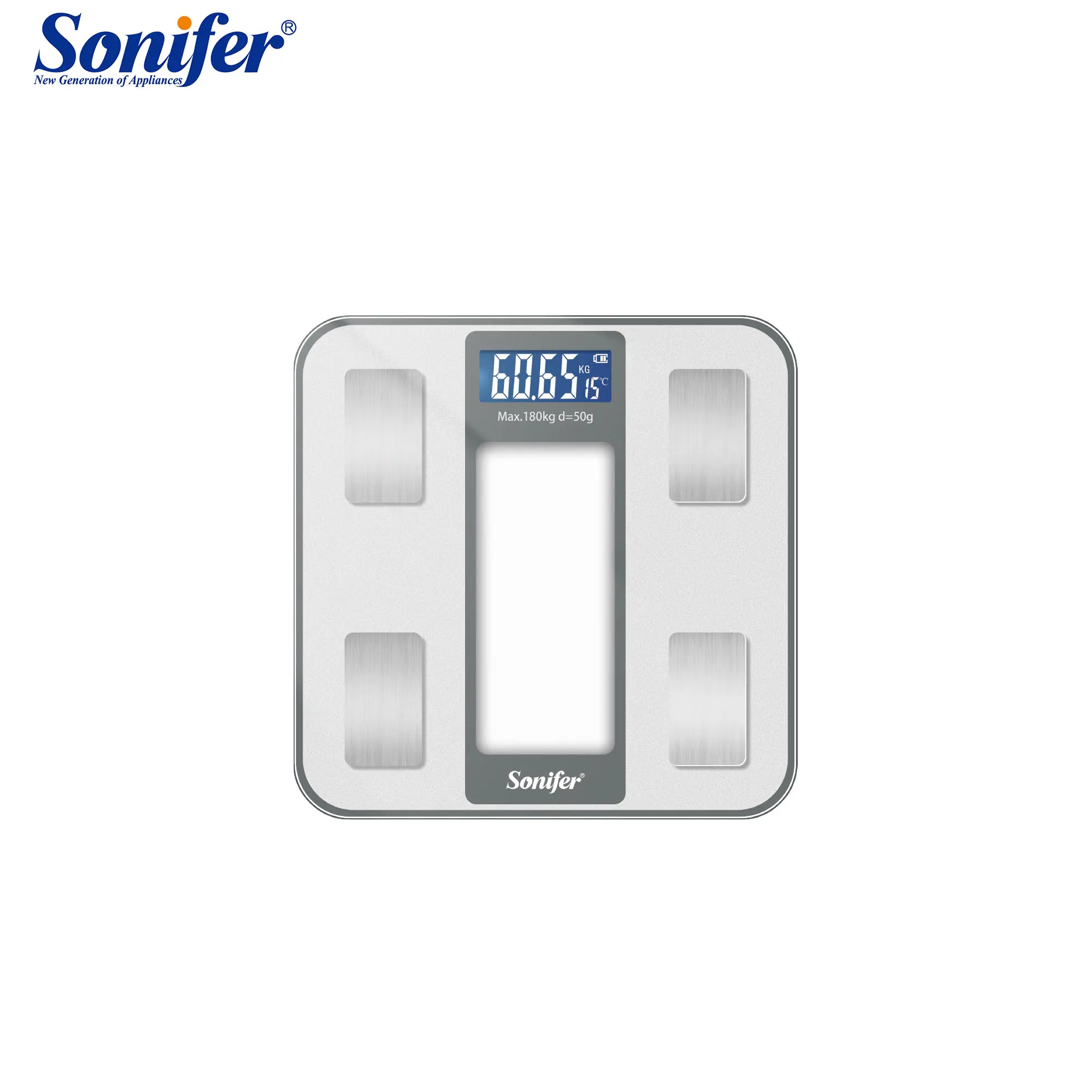 Sonifer-Balanza de peso digital LCD, electrónica automática, inteligente, Analizador de grasa corporal