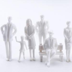 1:50 1:200スケールミニチュアホワイトABSモデル建築モデルと列車モデルの人間像 - Product Image 1