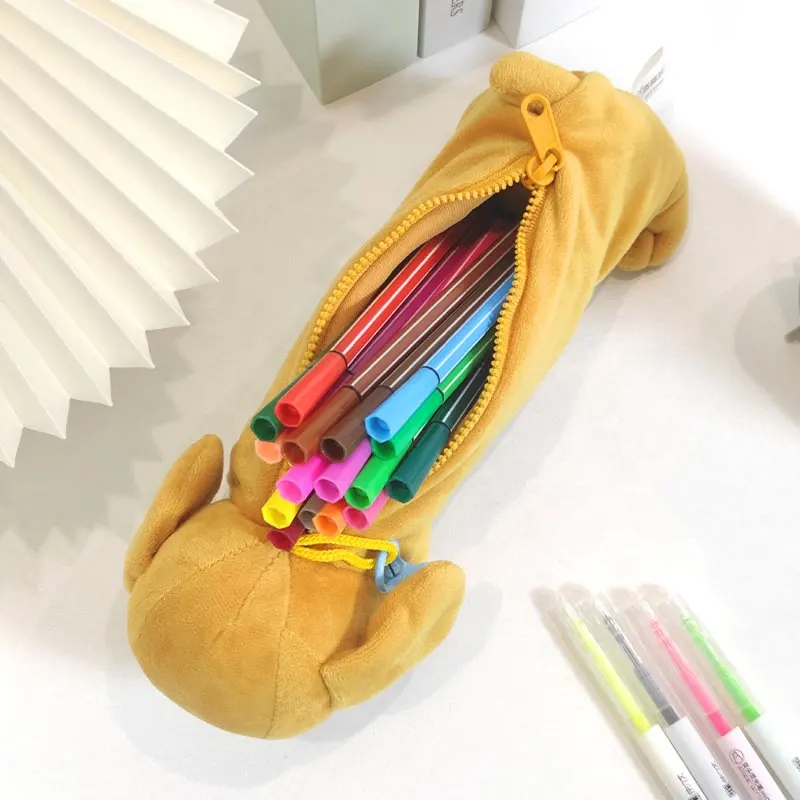 キッズギフトかわいいぬいぐるみ子犬犬ポータブルカワイイ動物3D鉛筆ケース学校の学生のための
