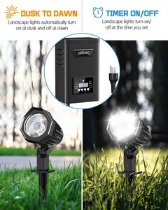 Trasformatore per illuminazione paesaggistica a bassa tensione 170W trasformatore per illuminazione esterna con Timer da 120VAC a trasformatore di potenza 12V/14V - Product Image 2