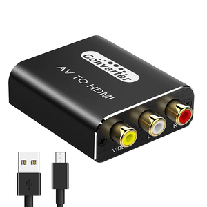Precio de fábrica 1080P/720P AV a HDM1 convertidor compatible con PAL NTSC3.58 NTSC4.43 SECAM RCA AV a HDM1 Adaptador convertidor para HDTV antiguo - Product Image 1