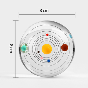 3D güneş sistemi küre lazer gravür 80mm kristal cam küre özelleştirmek görüntü kristal güneş sistemi topu - Product Image 6